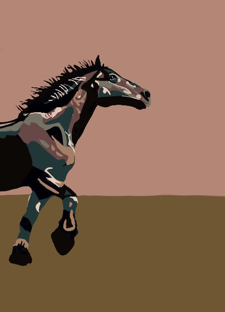 Giddy Up Matted Print