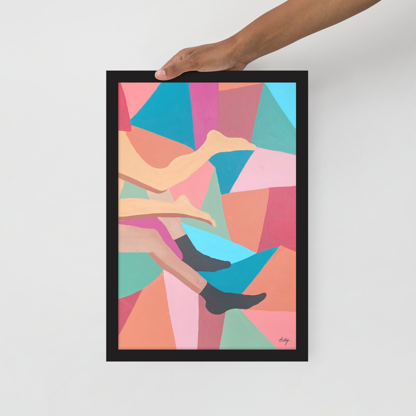 Black Socks Framed Print