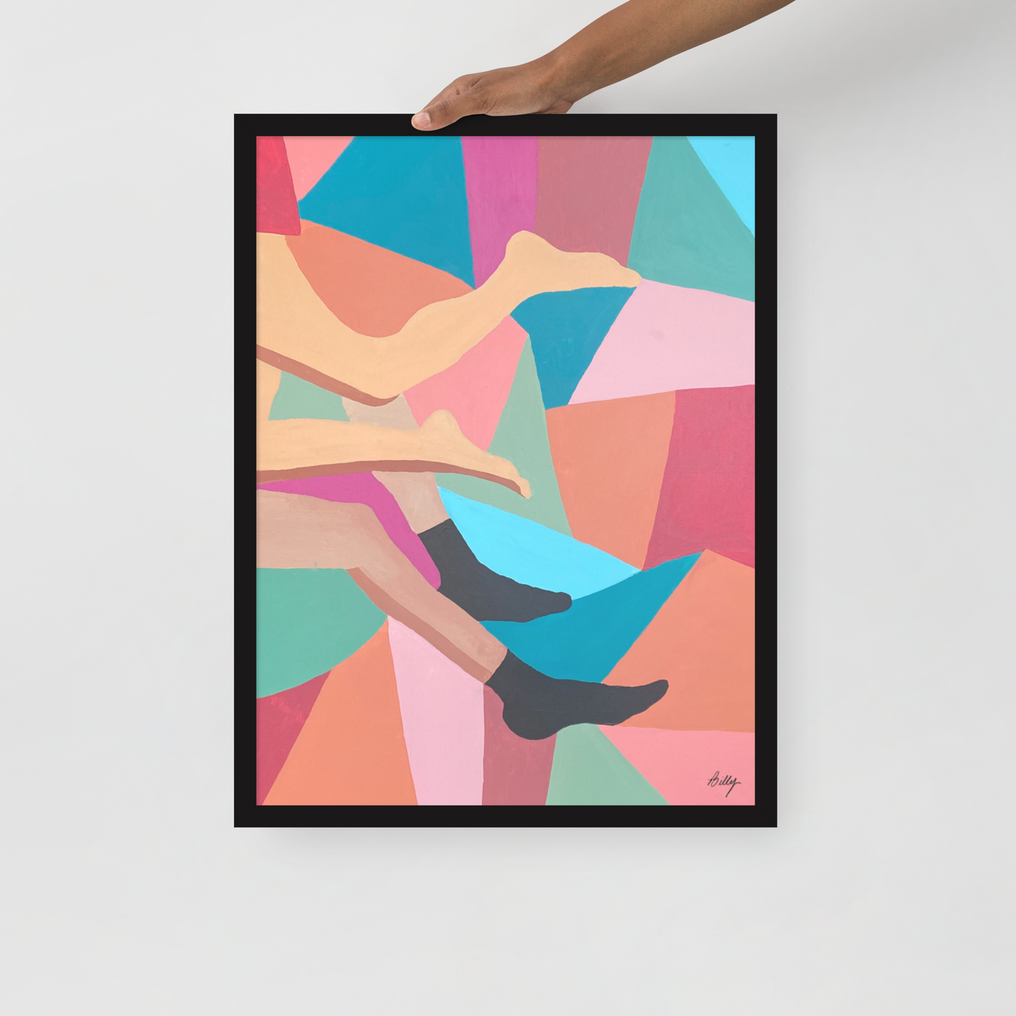 Black Socks Framed Print