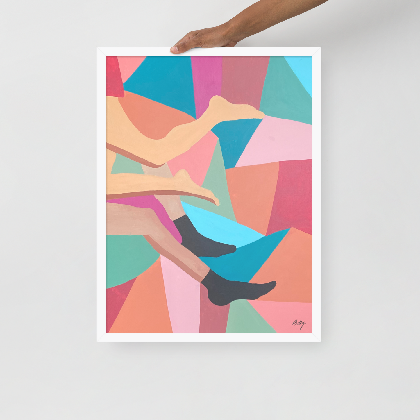Black Socks Framed Print
