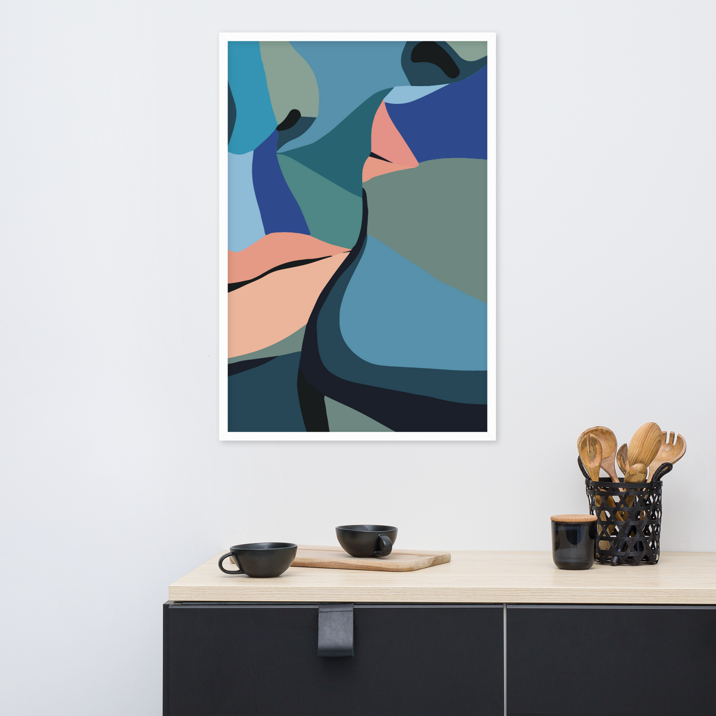 Meant to Blue Framed Print (Full)