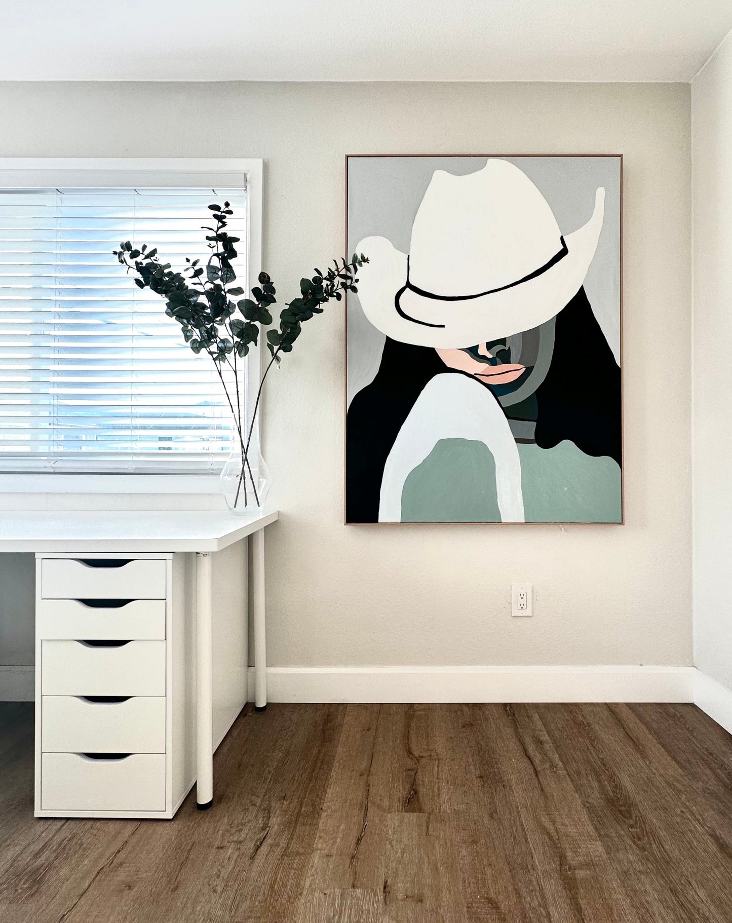 newport cowgirl baley billy bodden original painting