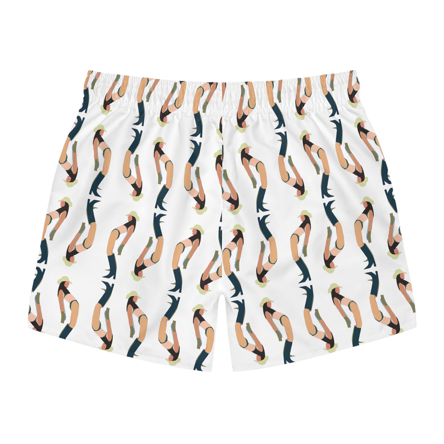 Beach Cowgirl Hoochie Daddy Swim Trunk (White)