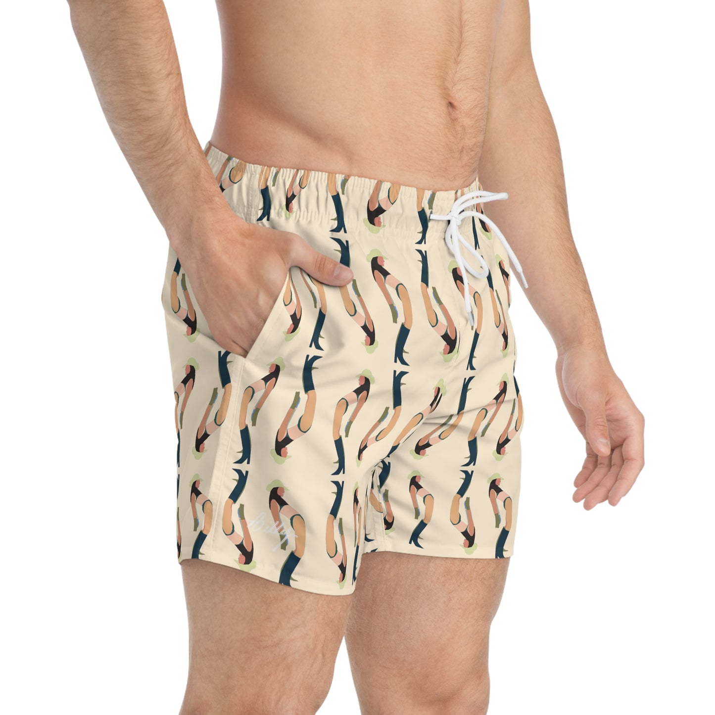 Beach Cowgirl Hoochie Daddy Swim Trunk (Nude)