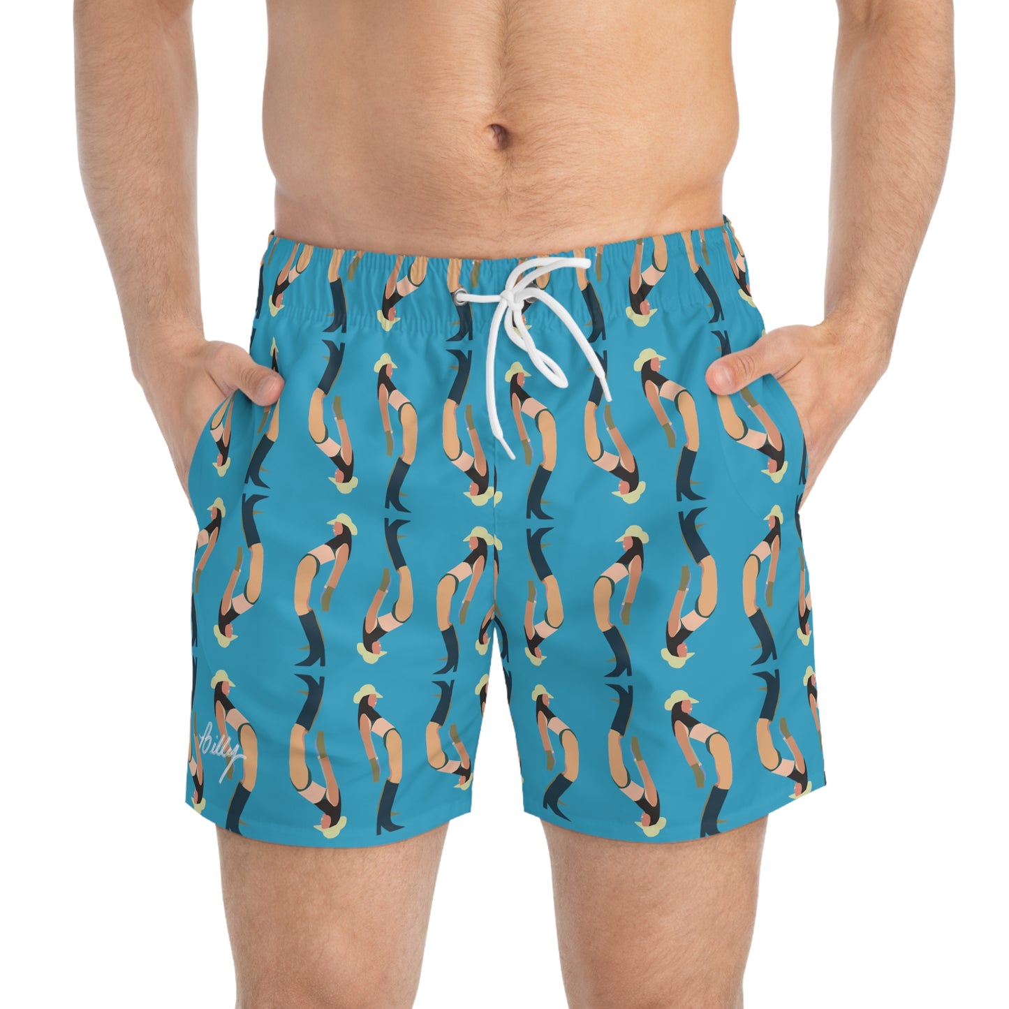 Beach Cowgirl Hoochie Daddy Swim Trunk