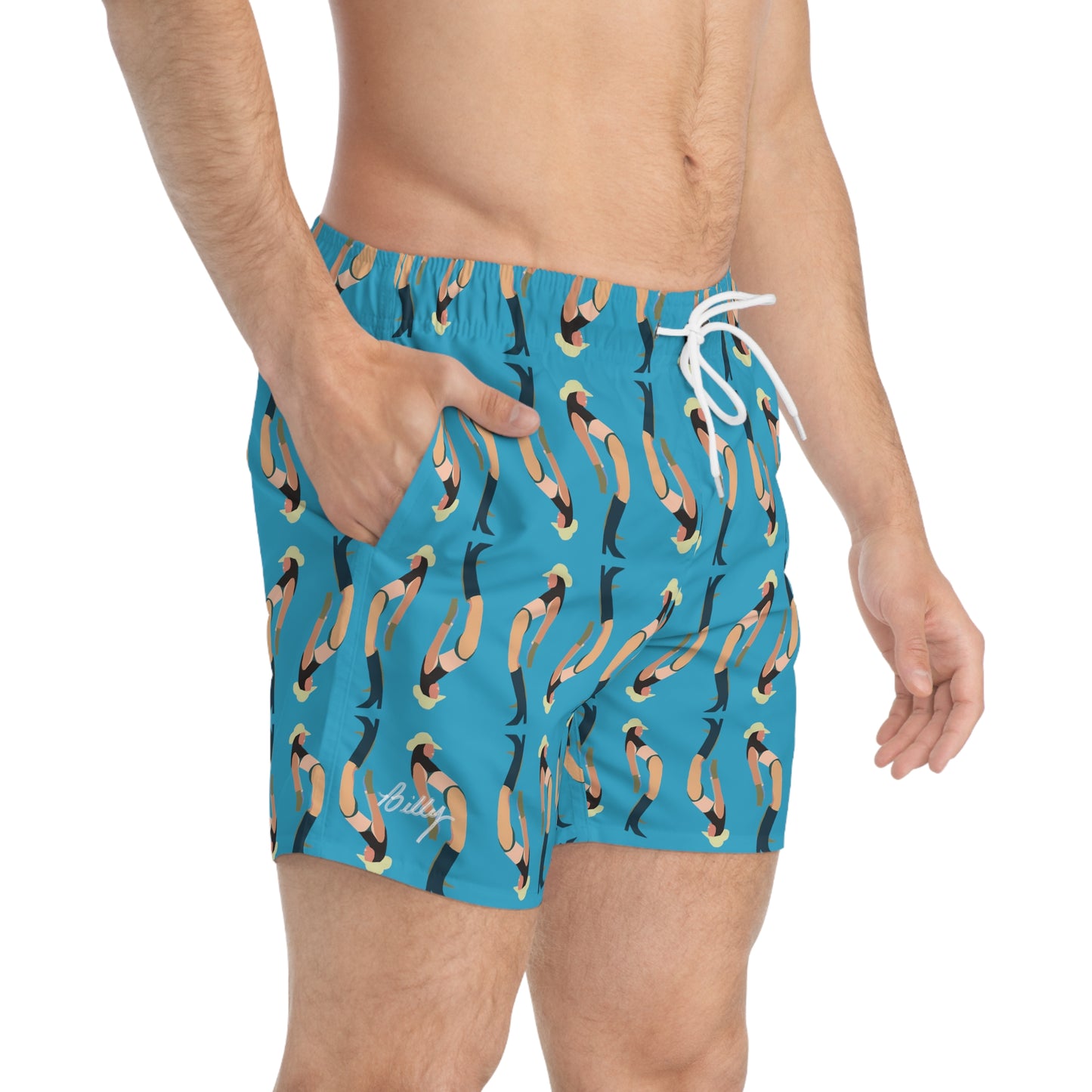 Beach Cowgirl Hoochie Daddy Swim Trunk
