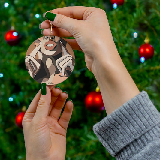 Nude Cheeky Christmas Ornament