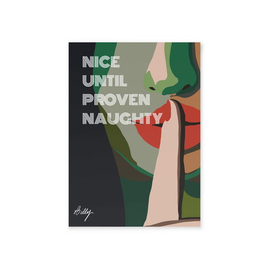 Nice Until Proven Naughty Holiday Card