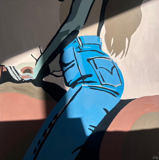 Baley Bodden painting love you like a mustang 