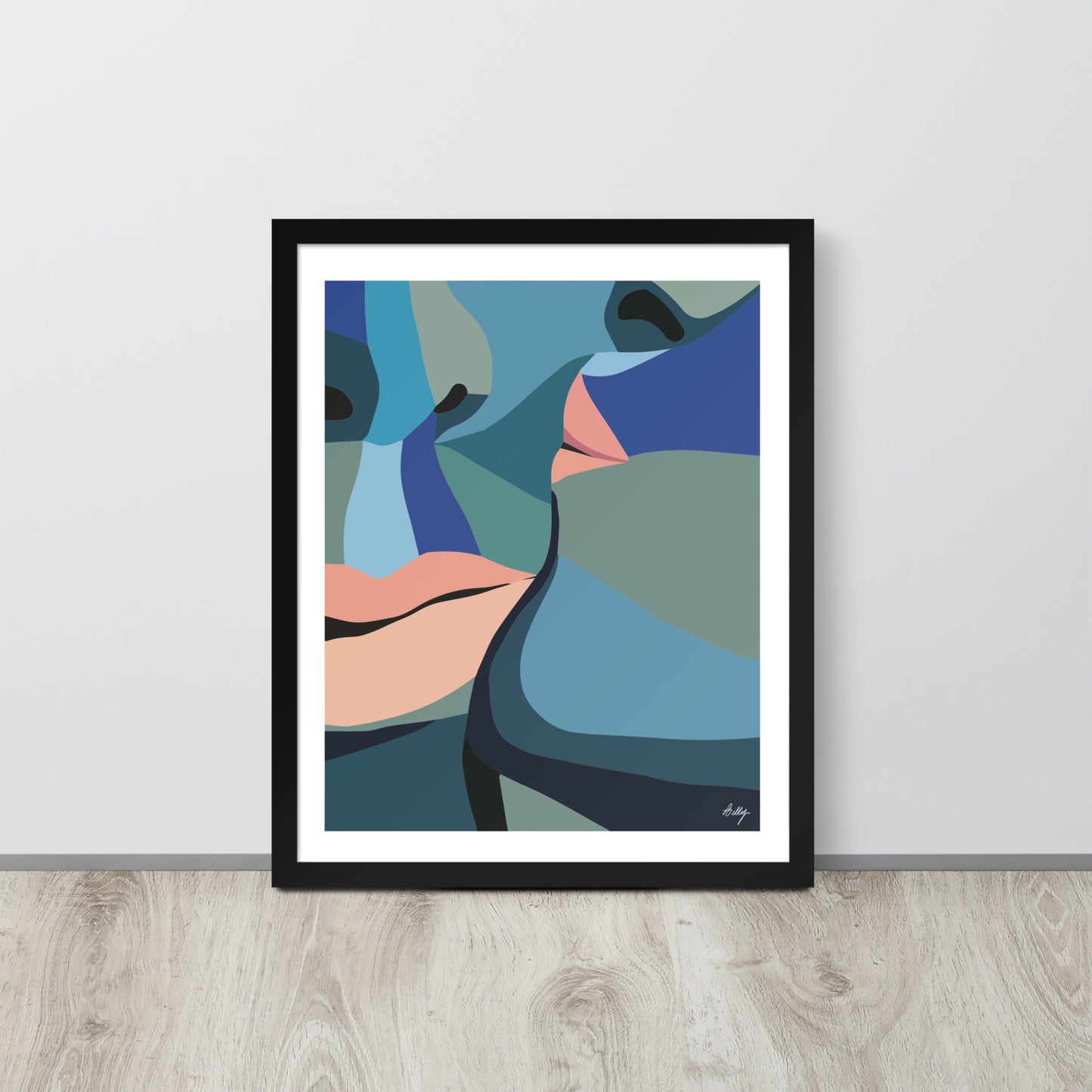 Meant to Blue Framed Print