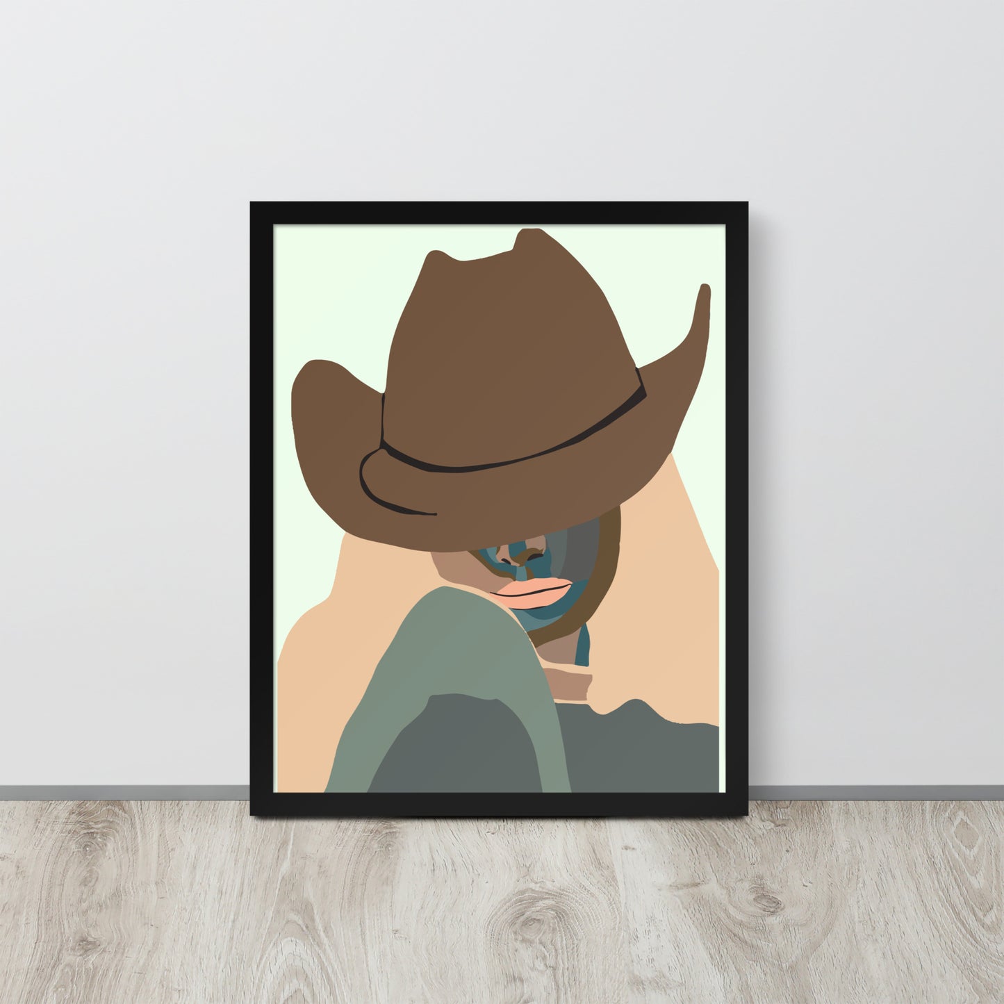 Blonde Cowgirl Framed Print